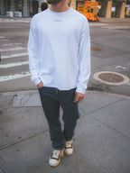 White Basic Oversized Longsleeve T-shirt