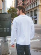 White Basic Oversized Longsleeve T-shirt