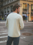 Light Yellow Basic Oversized Long-sleeve T-shirt
