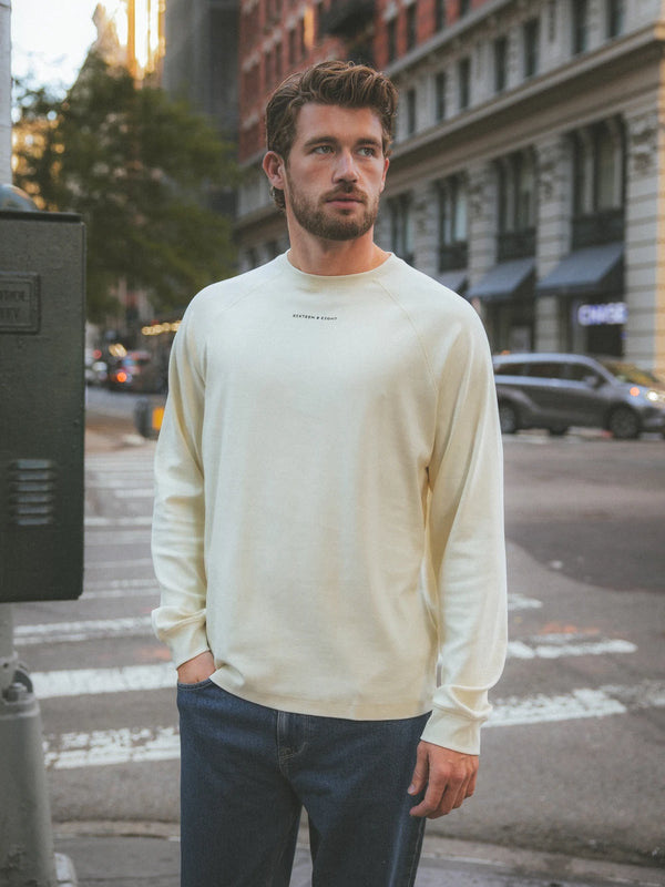 Light Yellow Basic Oversized Longsleeve T-shirt