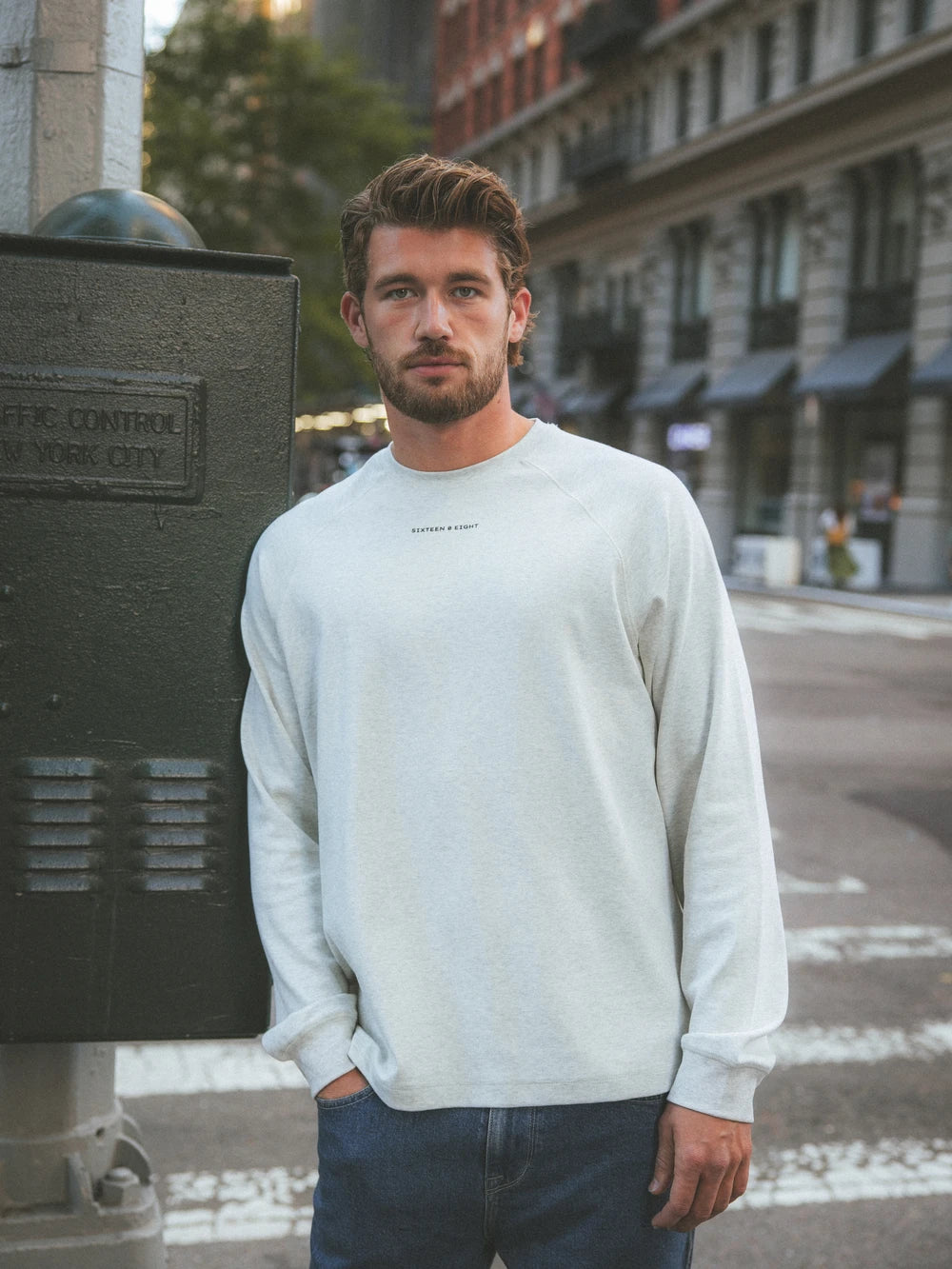 Light Grey Basic Oversized Long-sleeve T-shirt