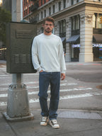 Light Grey Basic Oversized Long-sleeve T-shirt