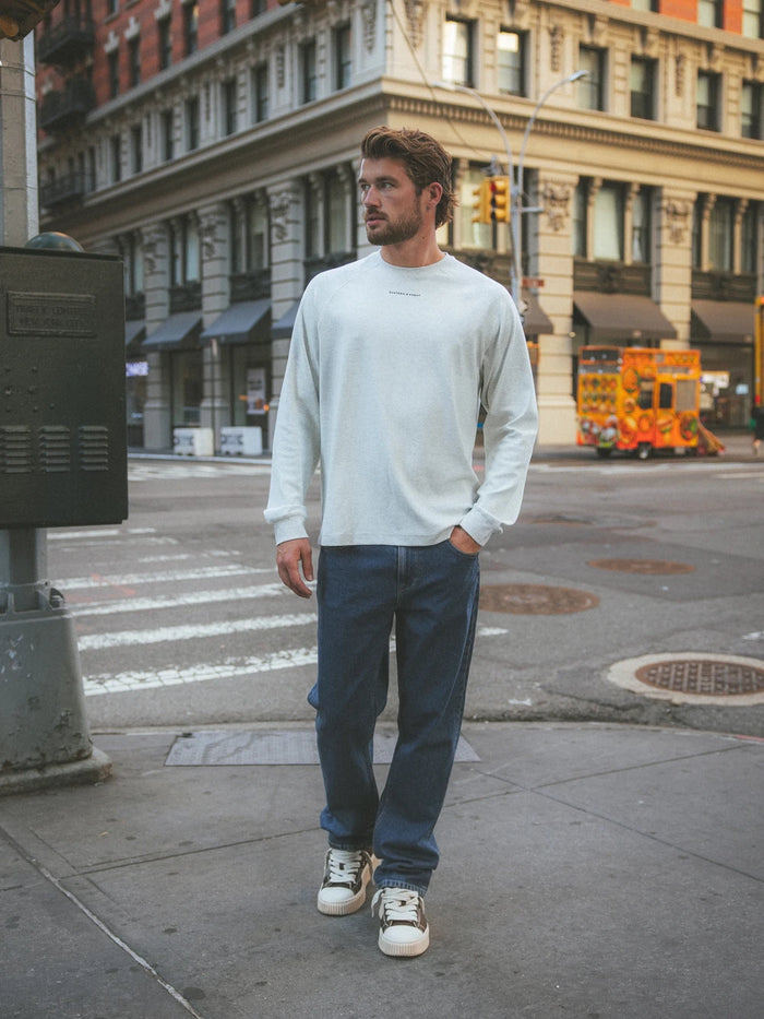 Light Grey Basic Oversized Longsleeve T-shirt