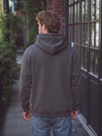 Dunkelbrauner Oversize-Kapuzenpullover