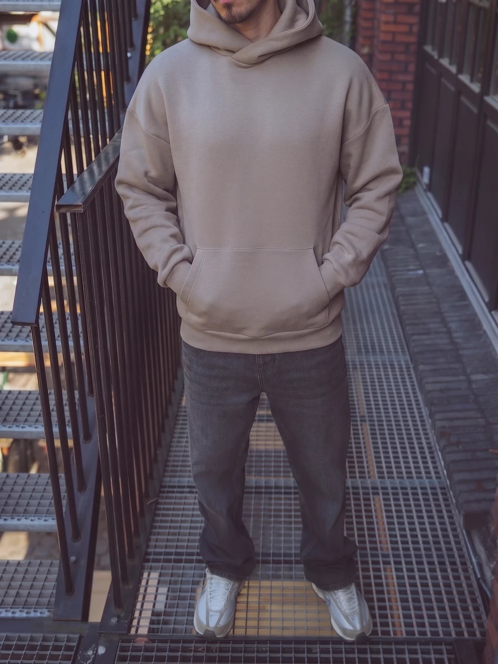 Taupe Oversize-Hoodie