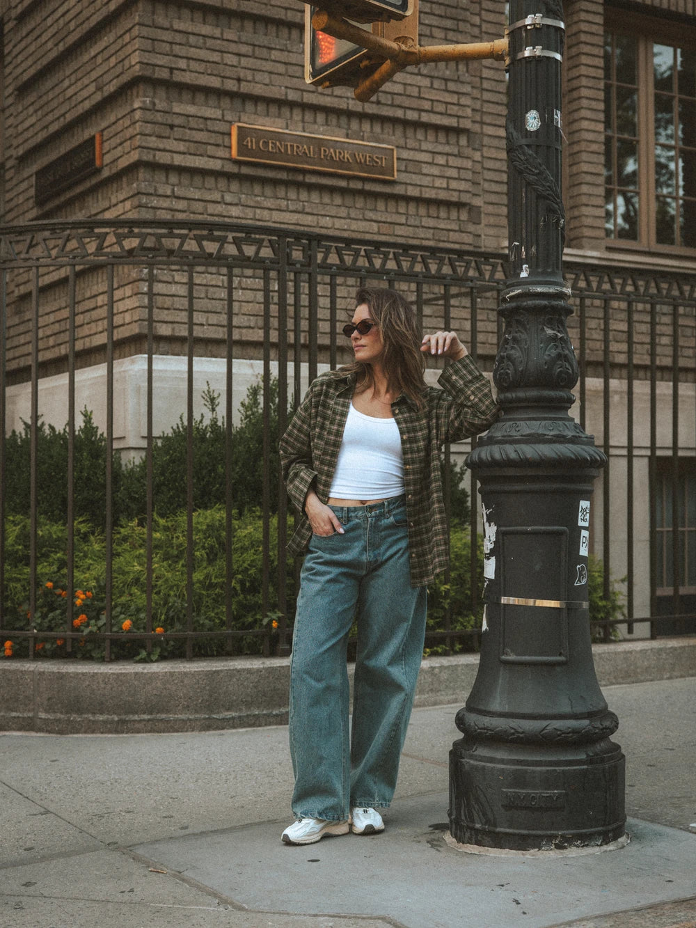 Green Oversized Check Shirt