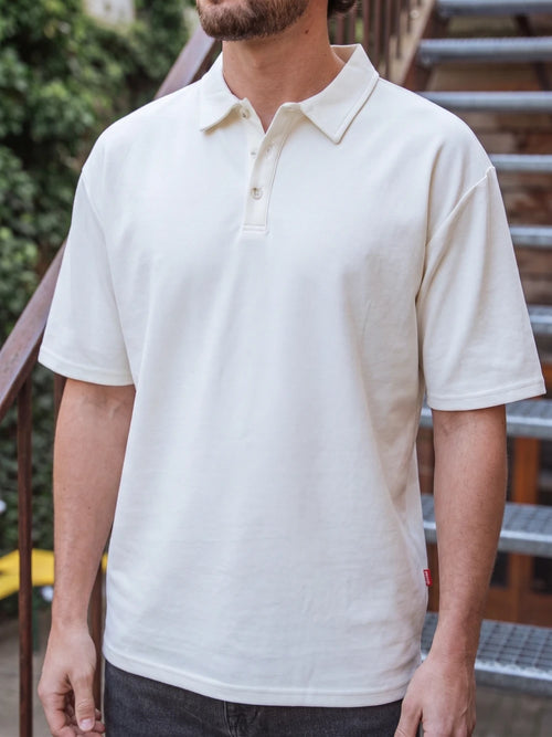Off White Relaxed Polo