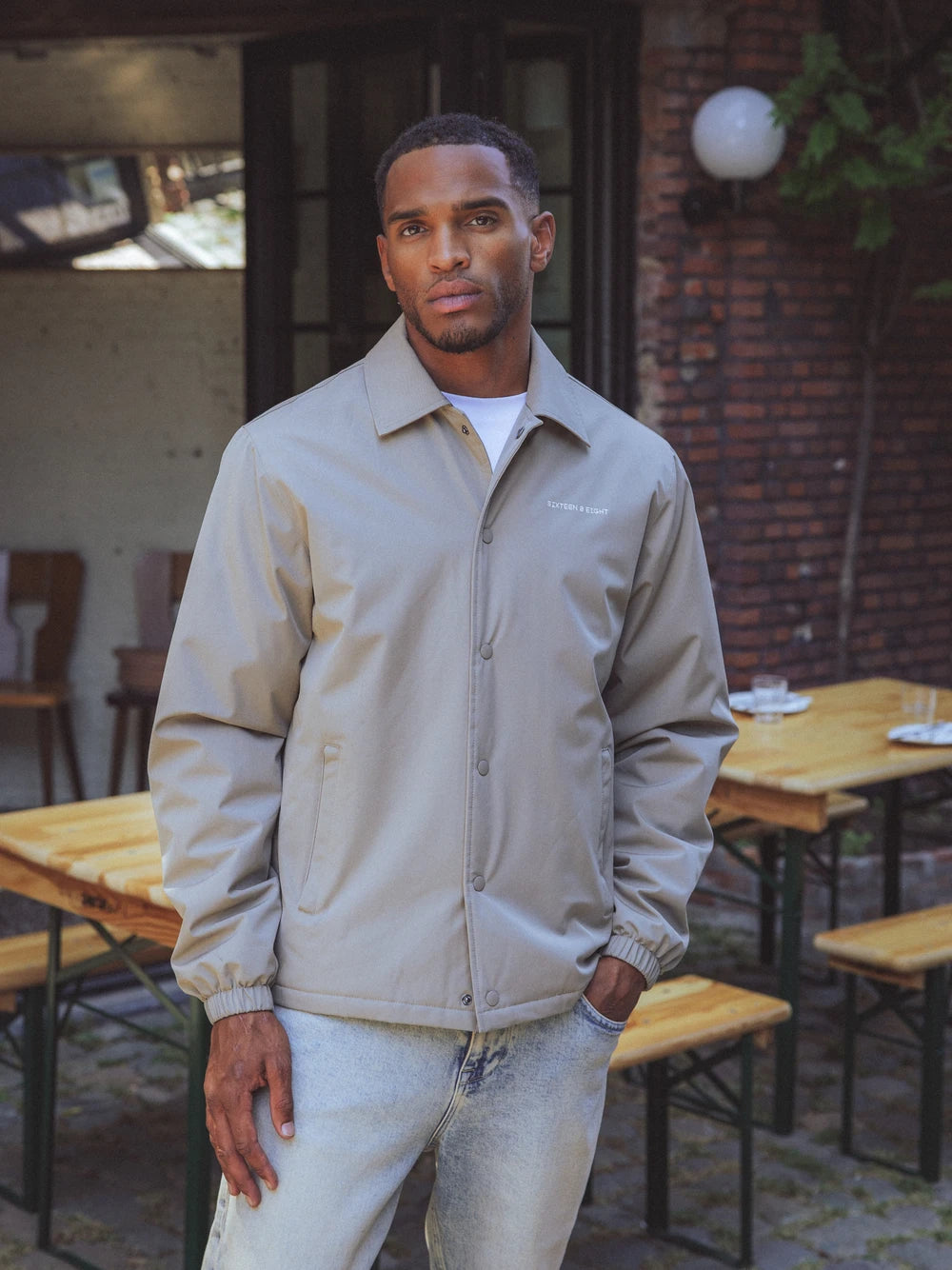 Khaki-Stadtjacke