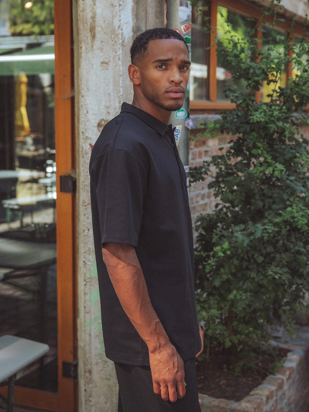Black Sixteen Relaxed Polo