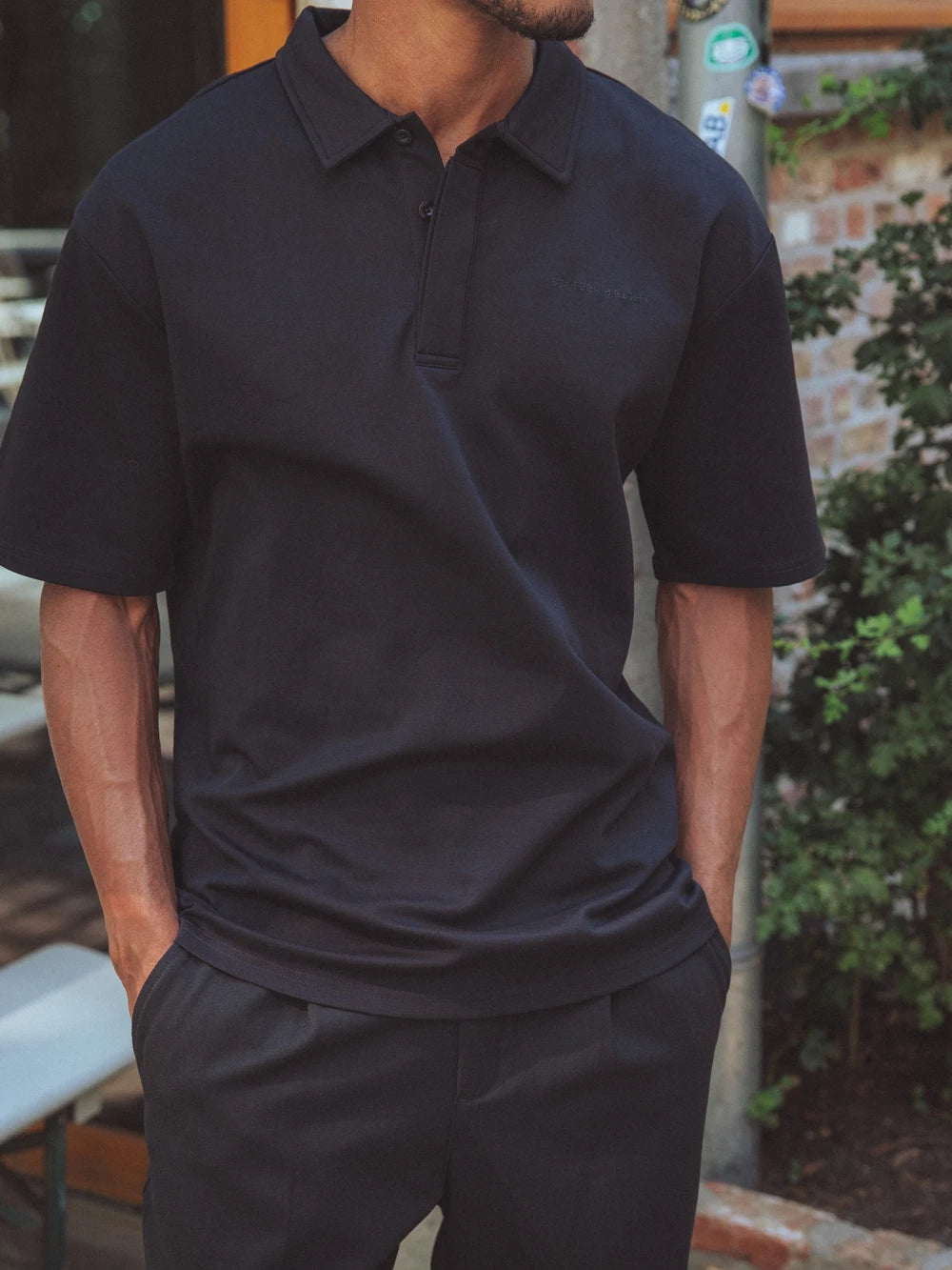 Black Sixteen Relaxed Polo