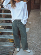 White Raglan Long-Sleeve T-shirt