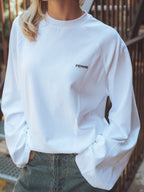 White Raglan Long-Sleeve T-shirt