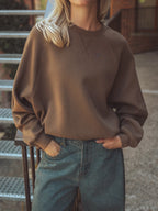 Brauner Oversize-Pullover für Damen