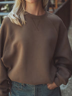 Brauner Oversize-Pullover für Damen