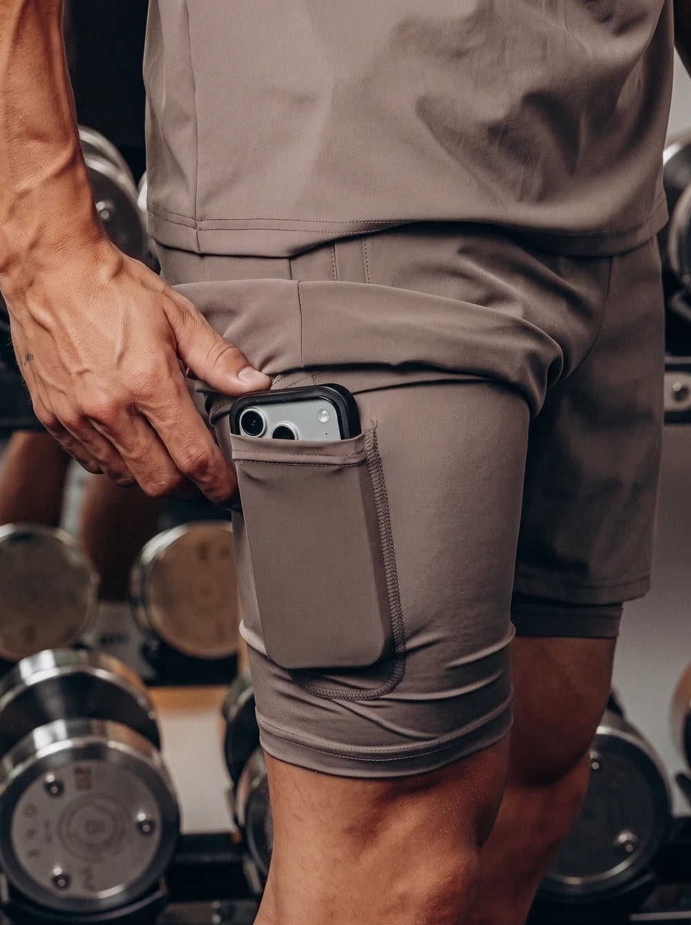 TB Brown 2-in-1 Performance Short