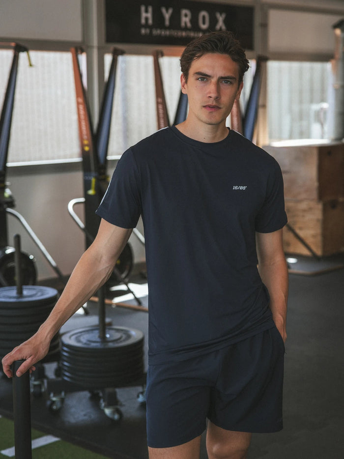 Navy Stitched Sport T-shirt
