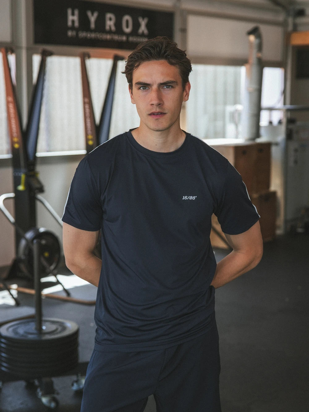 Navy Stitched Sport T-shirt