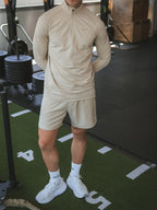Beige Sport Half-Zip