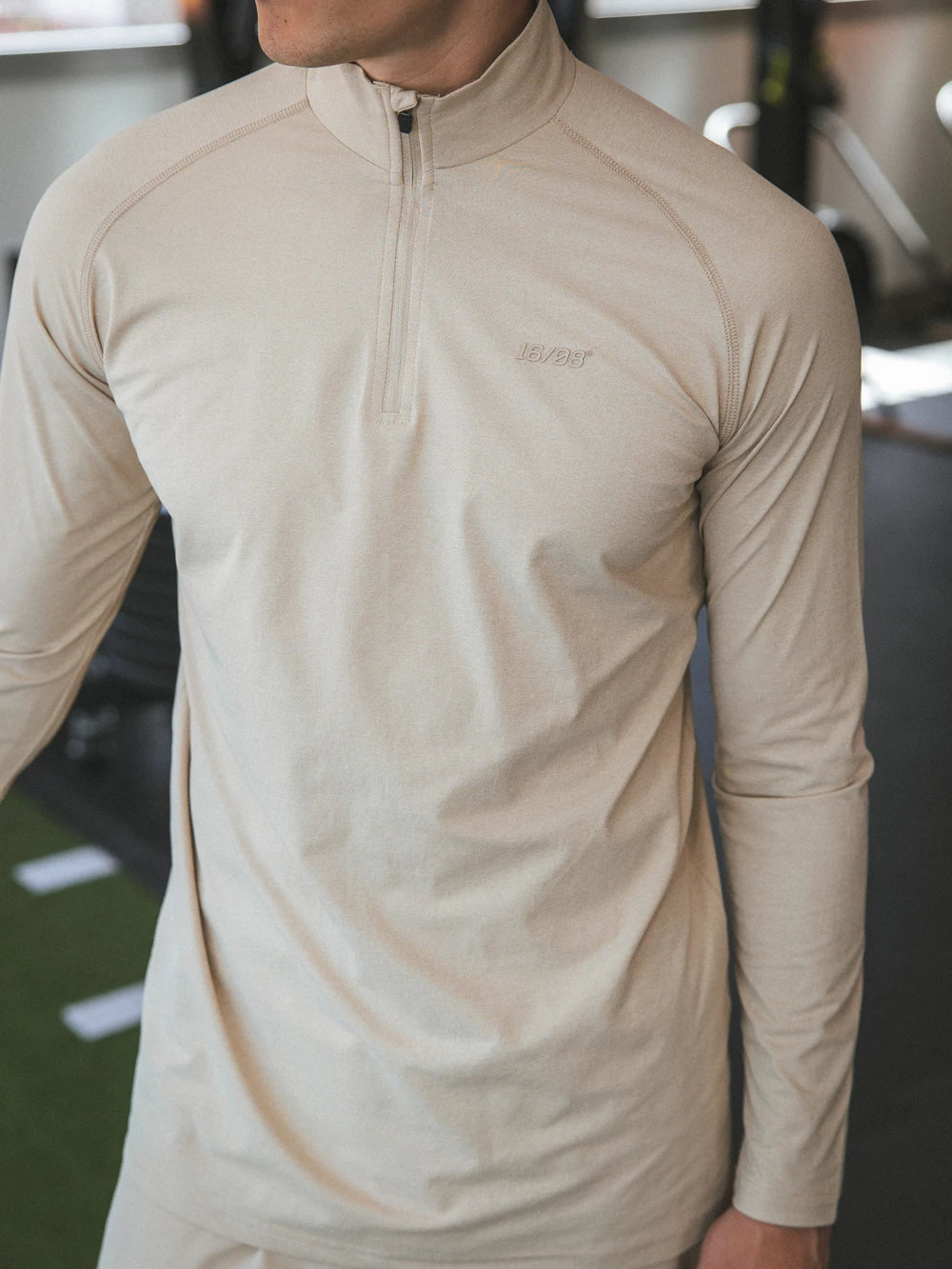 Beige Sport Half Zip