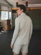 Beige Sport Half-Zip