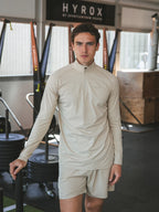 Beige Sport Half-Zip