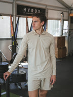 Beige Sport Half-Zip