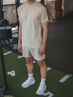 Beige Stitched Sport T-shirt