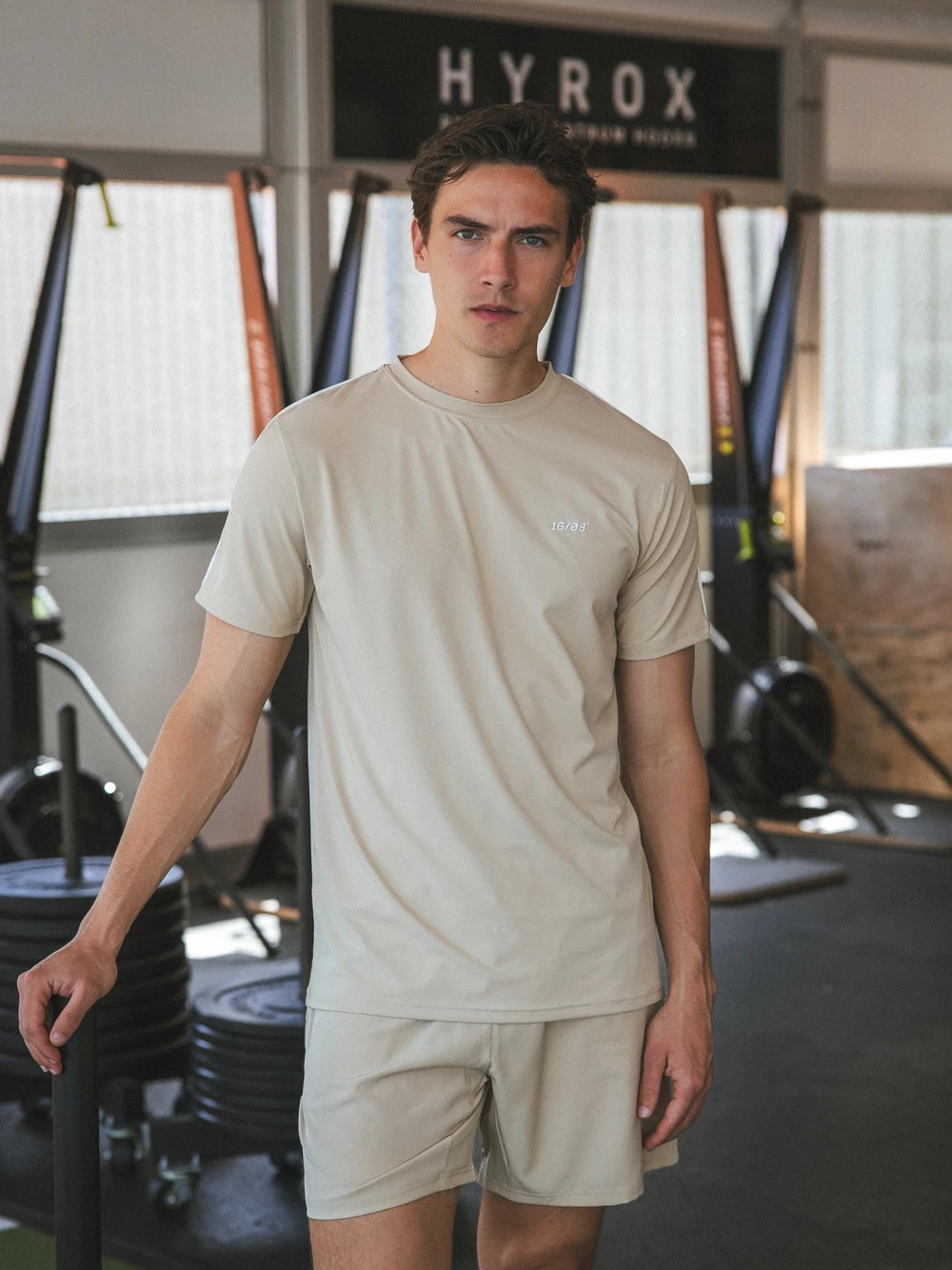 Beige Stitched Sport T-shirt