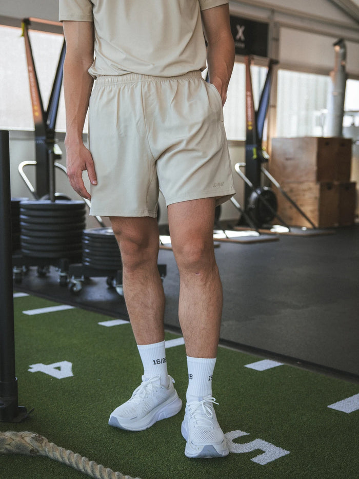 Beige Basic Sport Short