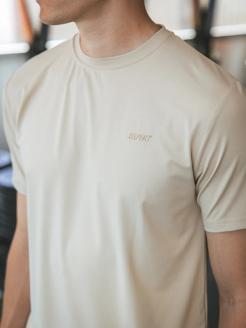 Beige Basic Sport-T-Shirt