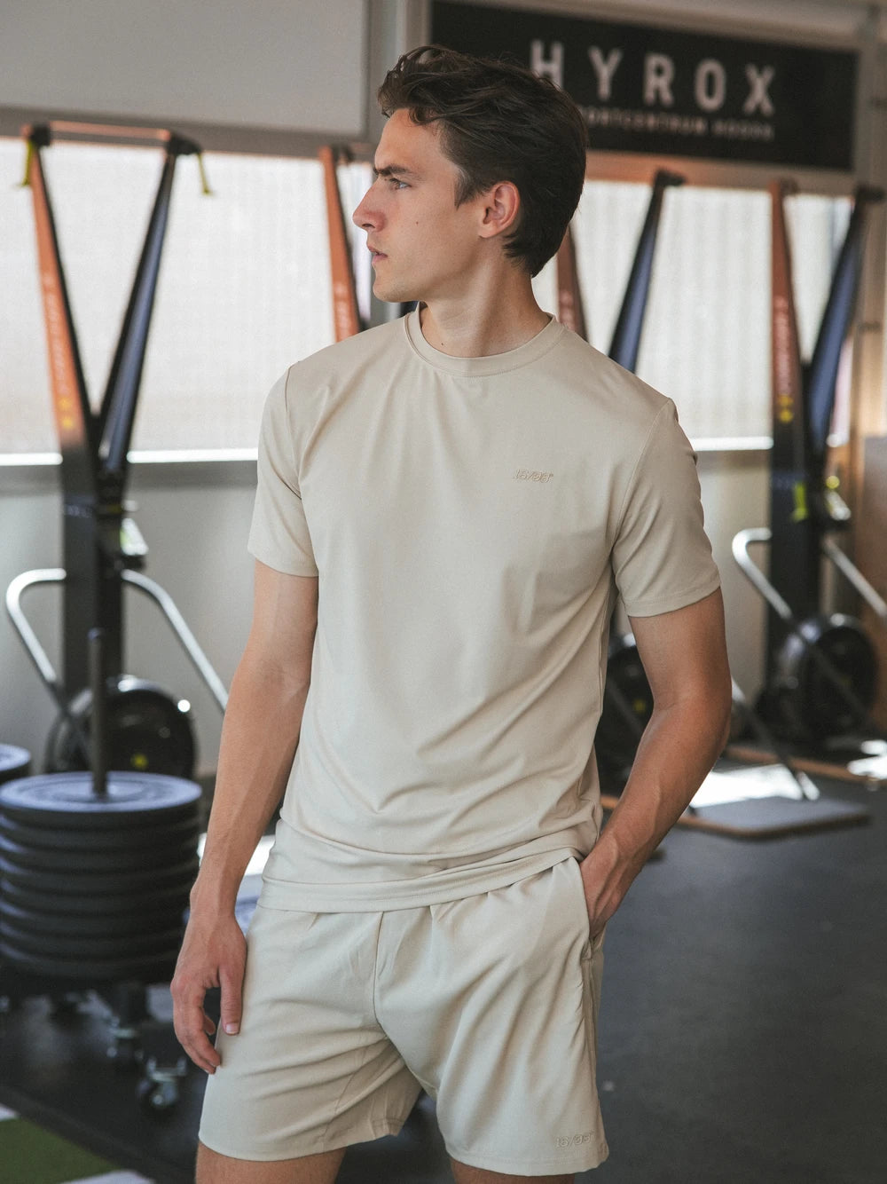 Beige Basic Sports T-shirt