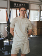 Beige Basic Sports T-shirt