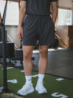 Dunkelgraue Basic Sportshorts