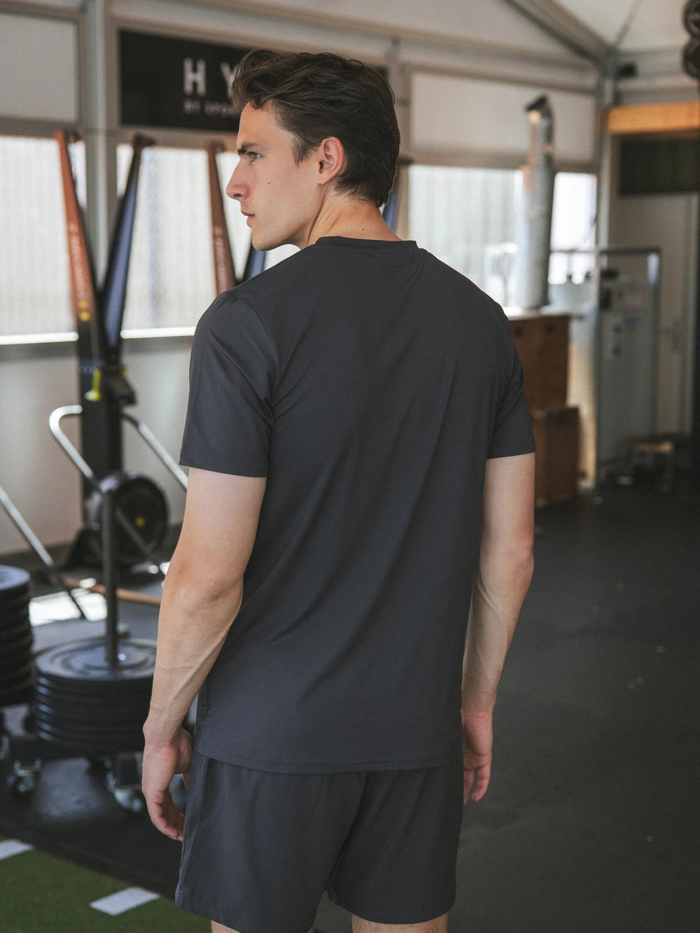 Dark Grey Basic Sports T-shirt