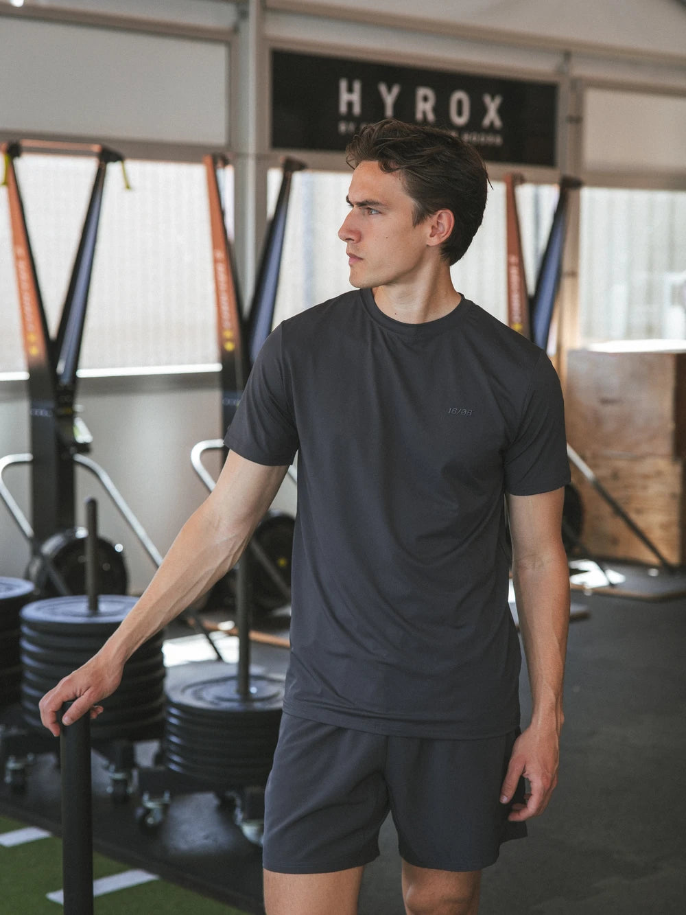 Dark Grey Basic Sports T-shirt