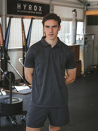 Dunkelgraues Sport-Poloshirt