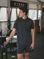 Dunkelgraues Sport-Poloshirt