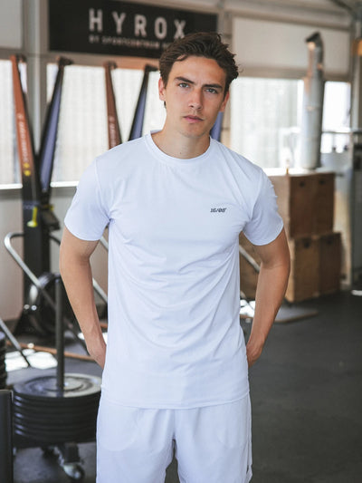Weißes Basic-Sport-T-Shirt