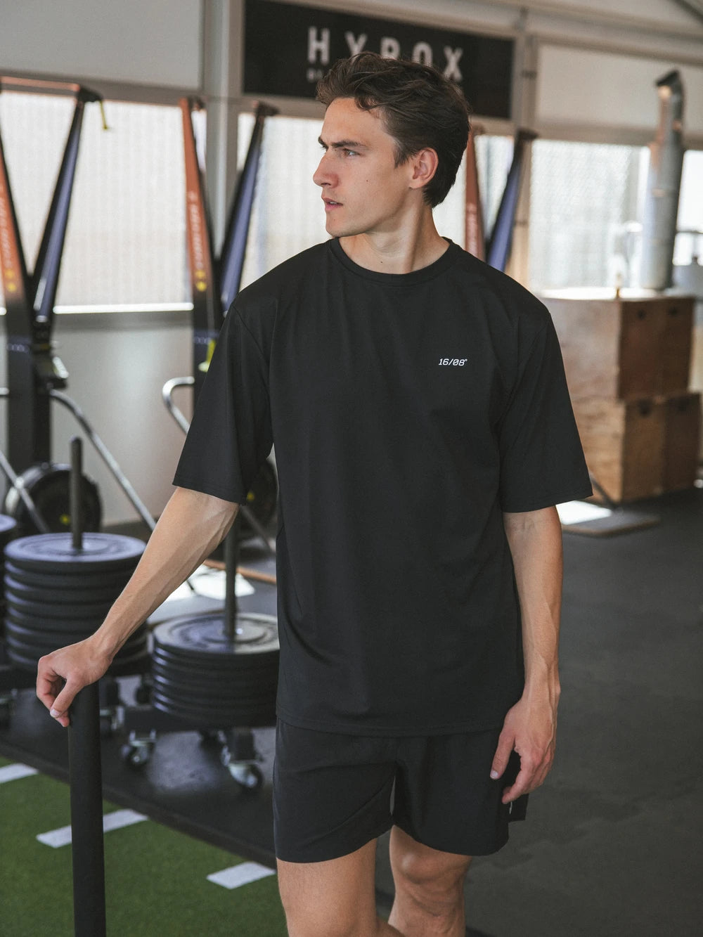 Black Oversized Sport T-shirt