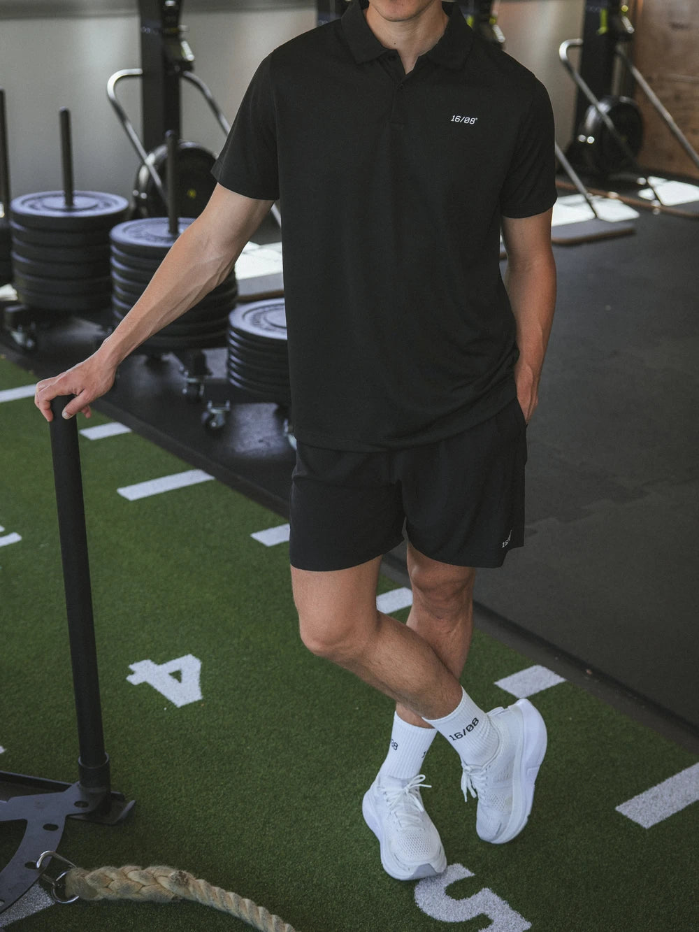 Schwarzes Sport-Polo