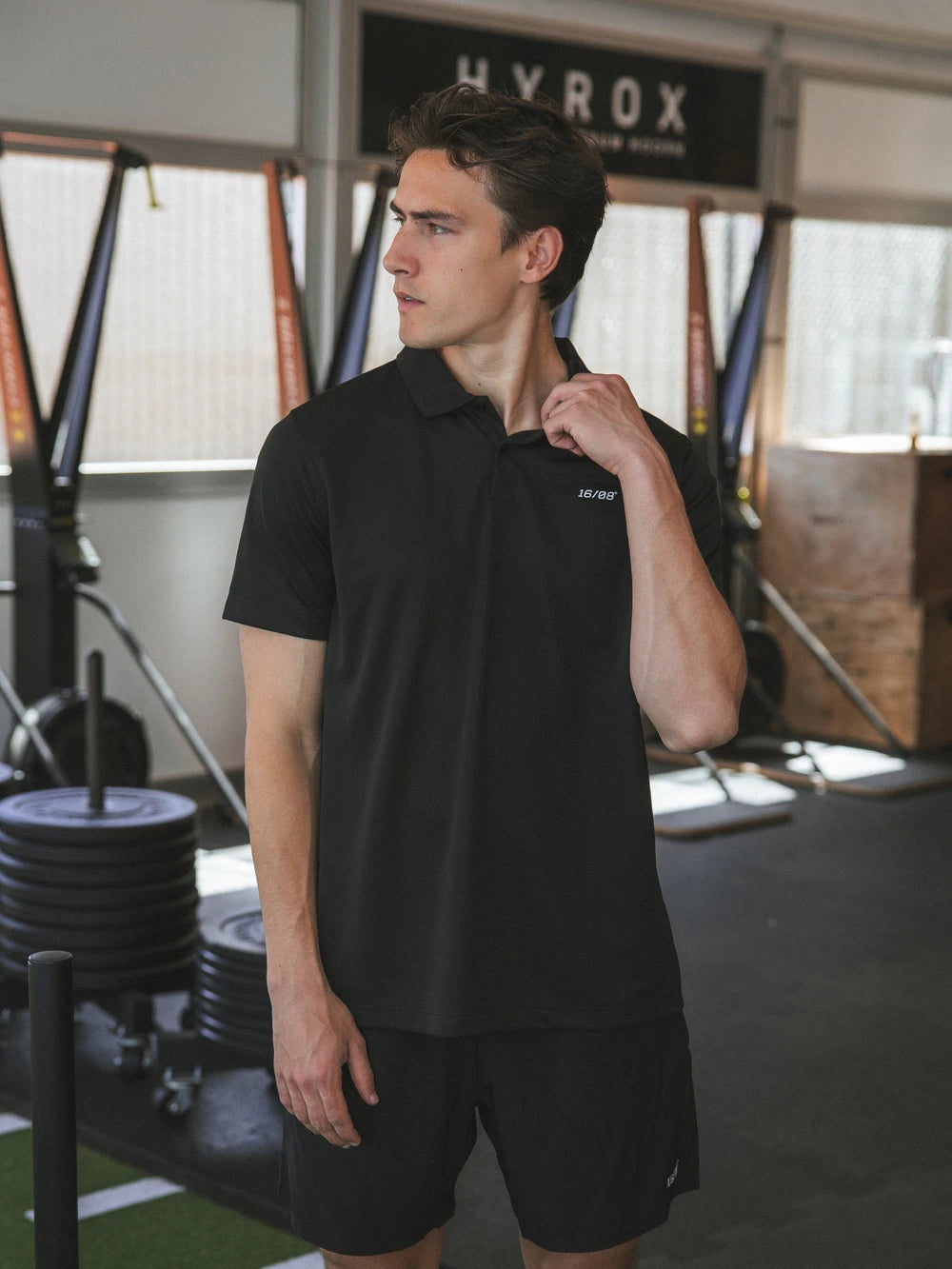 Schwarzes Sport-Polo