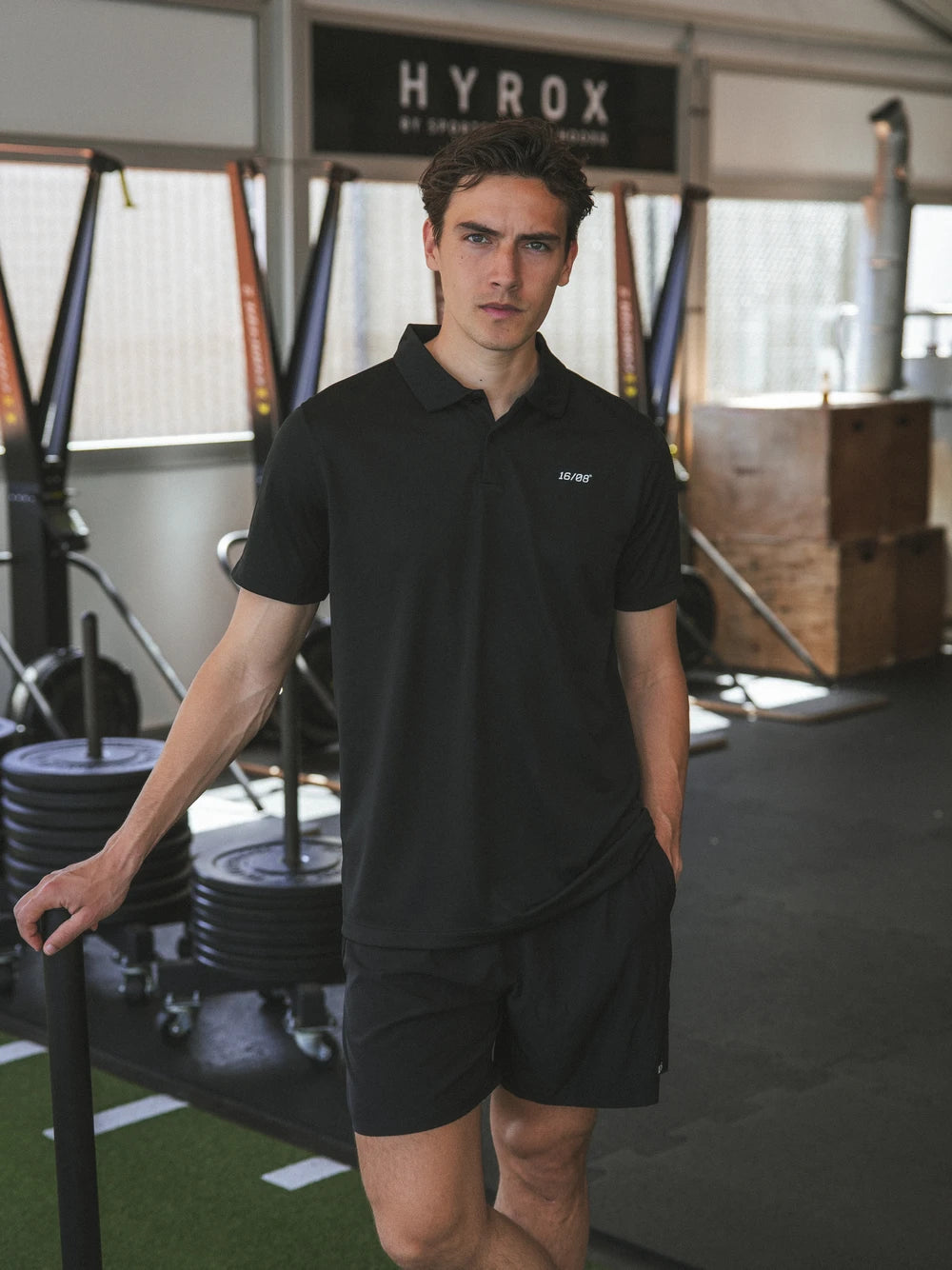 Schwarzes Sport-Polo