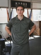Armeegrünes Sport-Poloshirt
