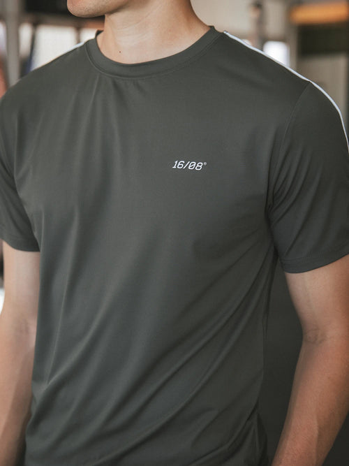 Army-grünes genähtes Sport-T-Shirt