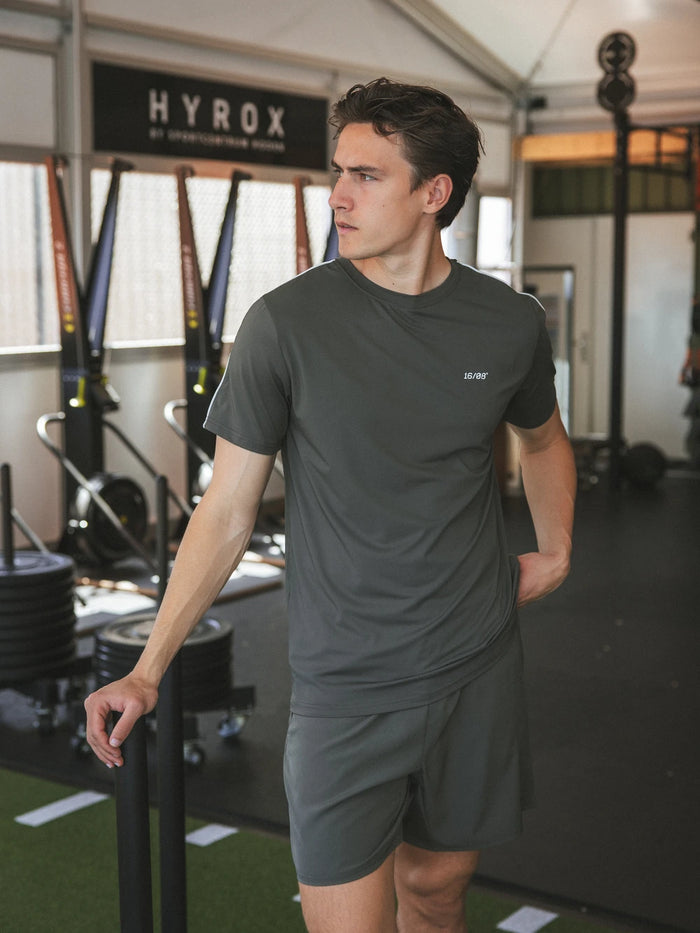 Army Green Stitched Sport T-shirt