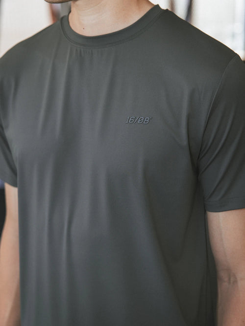 Army-grünes Basic Sport-T-Shirt