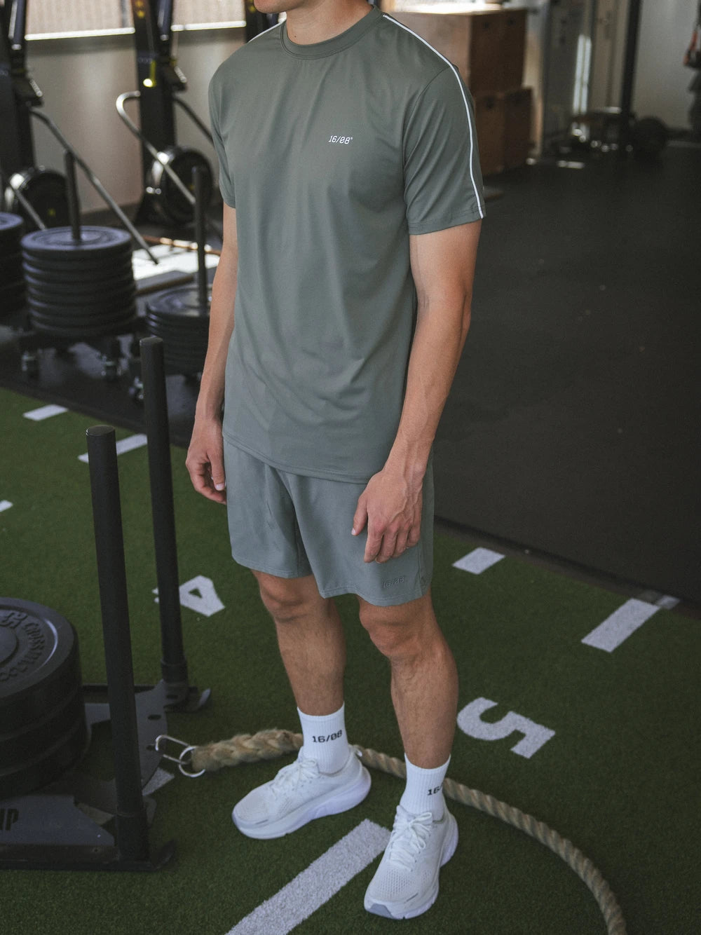 Olive Stitched Sport T-shirt