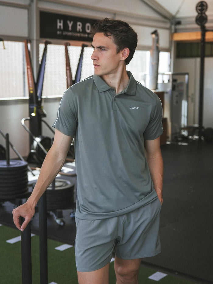 Olive Stitched Sport Polo
