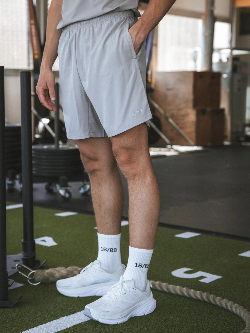 Light Grey Basic Sports Shorts