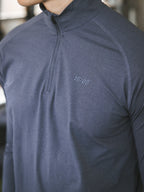 Graublaues Sport-Half-Zip